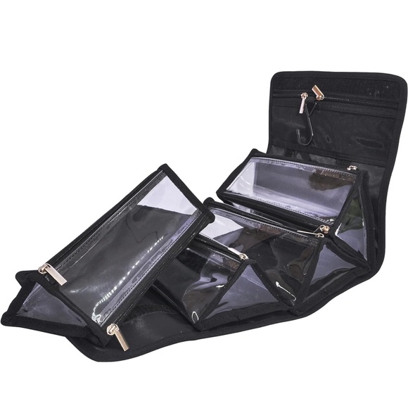 Joy Mangano Better Beauty Case Roll-up Organizer  ~ Lg, Black - Picture 2 of 15